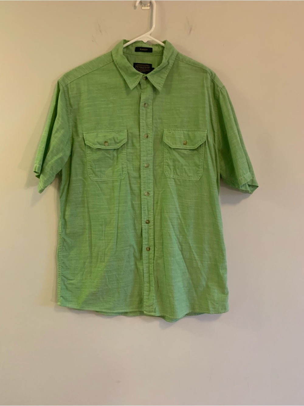 Pendleton Men's Warren Short-Sleeve Button-Down Shirt - Lime Green